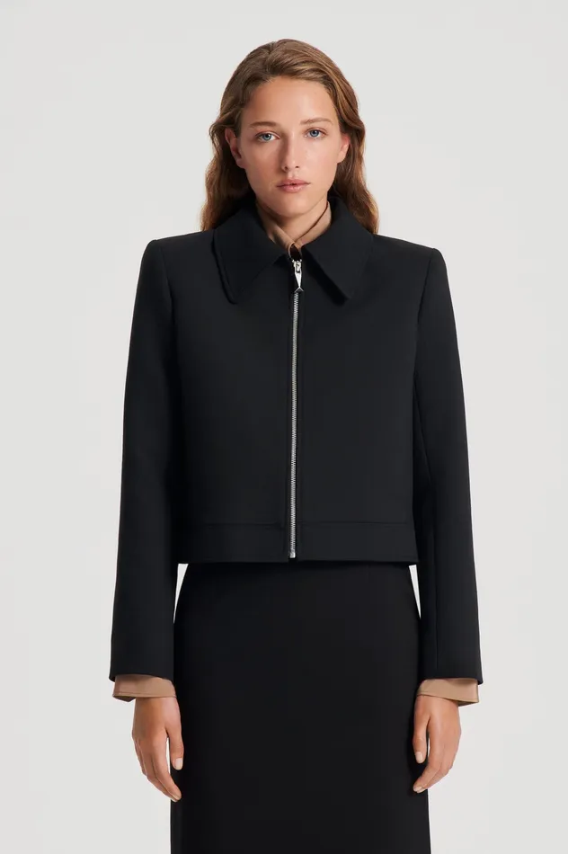 Women Jackets Scanlan Theodore CADY ZIP JACKET BLACK