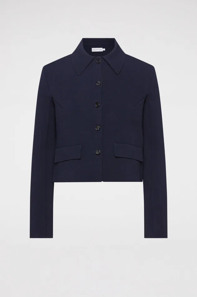 Women Jackets Scanlan Theodore CREPE KNIT BUTTON JACKET NAVY Women Jackets Scanlan Theodore CREPE KNIT BUTTON JACKET NAVY
