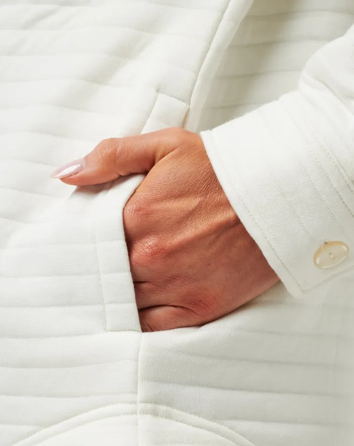 Women Jackets TravisMathew GOLDEN GLOW SHACKET Cloud Dancer