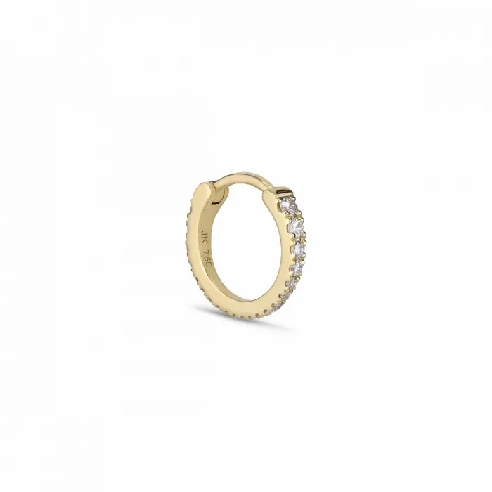 Women Jane Knig 14 Karat Tiny Diamond Hoop M Forlb 11 Mm 21 Brill