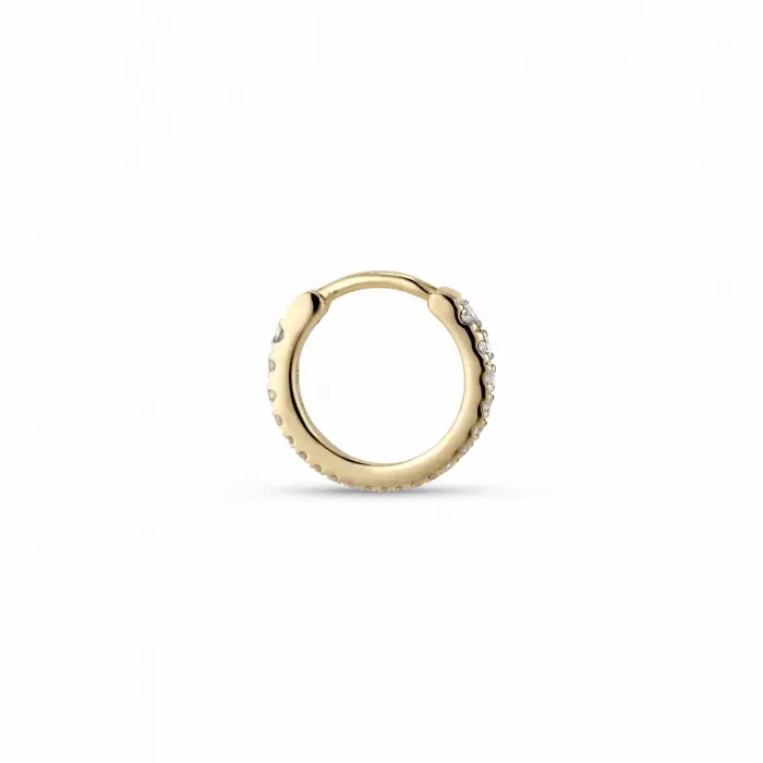 Women Jane Knig 14 Karat Tiny Diamond Hoop M Forlb 11 Mm 21 Brill