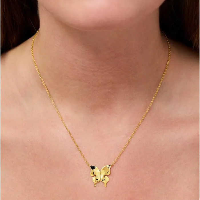 Women Jane Knig Gold Necklaces Butterfly Necklace