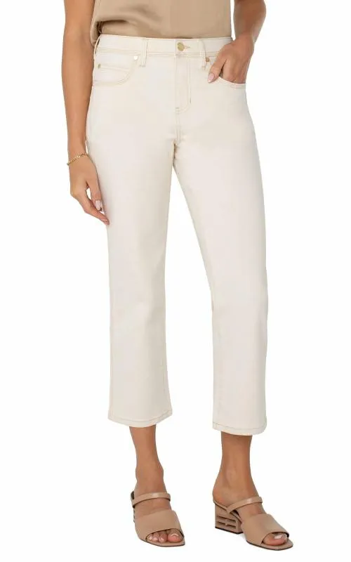Women Jeans Liverpool Los Angeles Kennedy Crop Straight Seaside Dunes