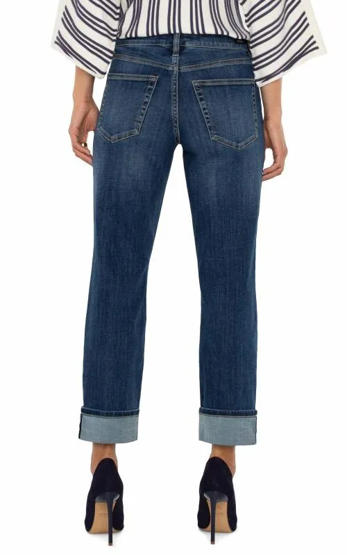 Women Jeans Liverpool Los Angeles Marley Girlfriend Cuffed Eco Rushland