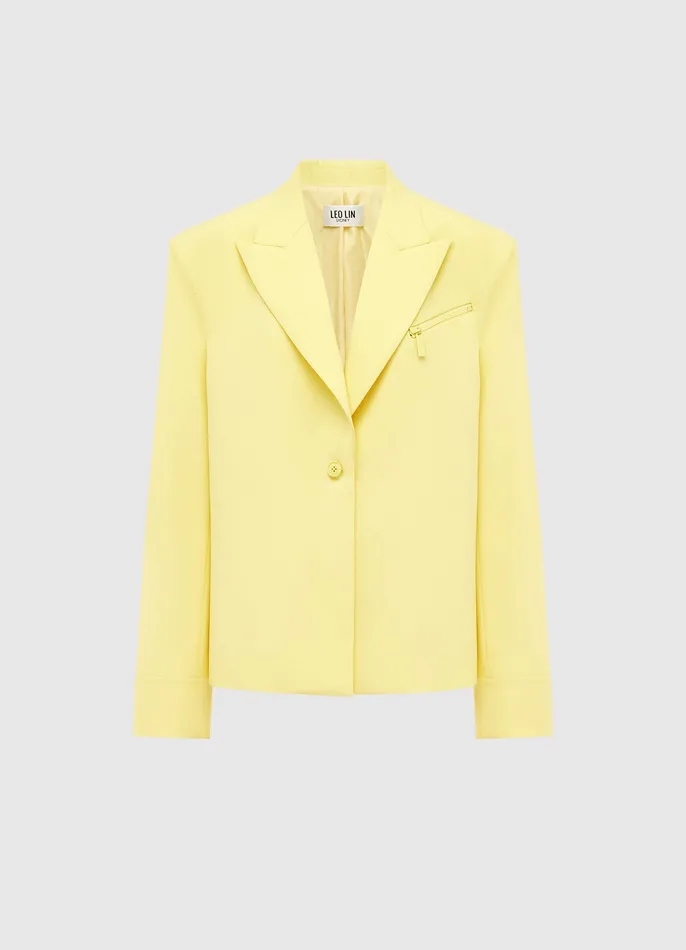 Women Jovanna Blazer 8211 Sorbet Yellow Coats and Jackets LEO LIN