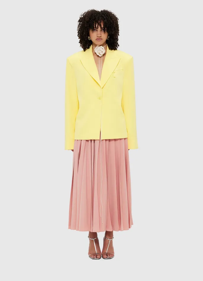 Women Jovanna Blazer 8211 Sorbet Yellow Coats and Jackets LEO LIN
