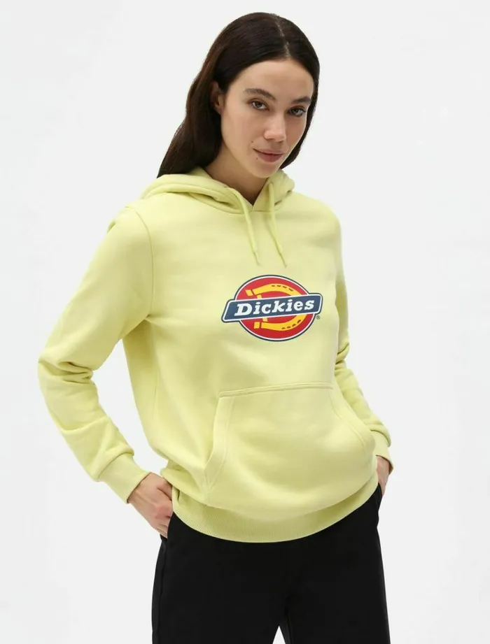 Women Jumpers and Sweatshirts Dickies Icon Logo Hoodie Mellow Green