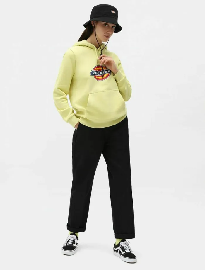 Women Jumpers and Sweatshirts Dickies Icon Logo Hoodie Mellow Green