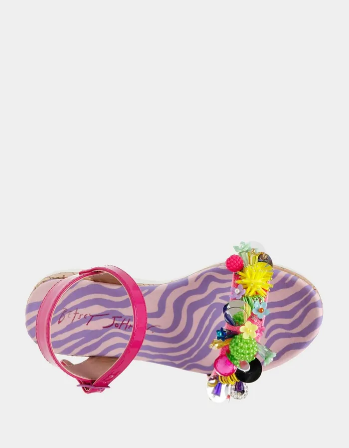 Women KIDS039 FRANK PINK MULTI Pink Multi Betsey Johnson