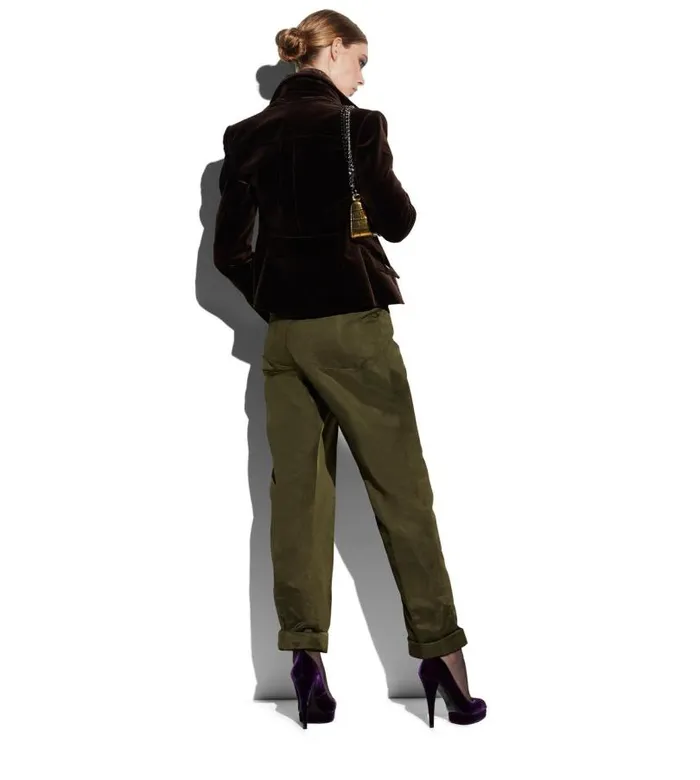 Women Knitwear Tom Ford Fine Cashmere Silk Turtleneck Military Green Women Knitwear Tom Ford Fine Cashmere Silk Turtleneck Military Green
