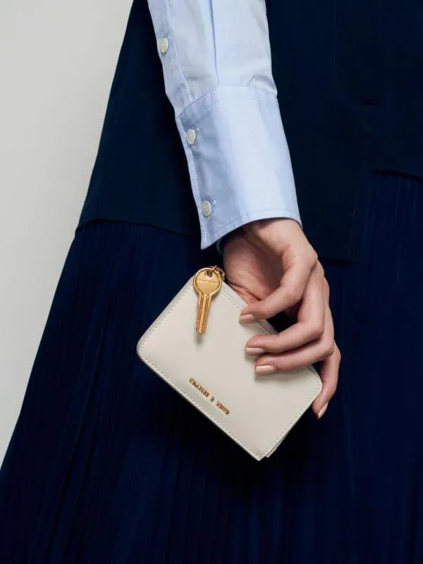 Women Lane Key ZipAround Wallet 8211 Cream CHARLES and KEITH Small Wallets Women Lane Key ZipAround Wallet 8211 Cream CHARLES and KEITH Small Wallets