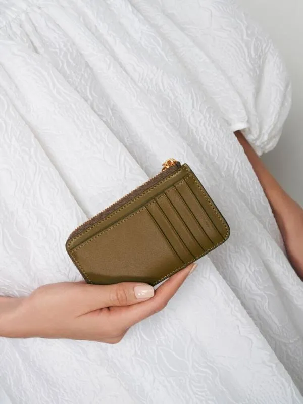 Women Lane Key ZipAround Wallet 8211 Olive CHARLES and KEITH Small Wallets Women Lane Key ZipAround Wallet 8211 Olive CHARLES and KEITH Small Wallets