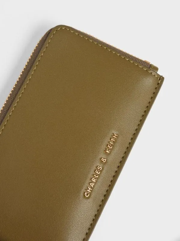 Women Lane Key ZipAround Wallet 8211 Olive CHARLES and KEITH Small Wallets Women Lane Key ZipAround Wallet 8211 Olive CHARLES and KEITH Small Wallets
