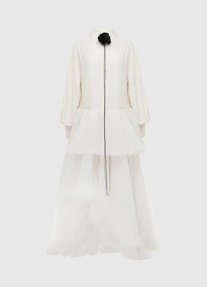 Women LEO LIN Avery Tiered Maxi Dress 8211 Vanilla Dresses and Jumpsuits