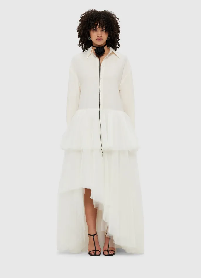 Women LEO LIN Avery Tiered Maxi Dress 8211 Vanilla Dresses and Jumpsuits