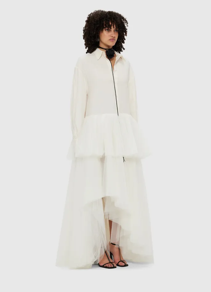 Women LEO LIN Avery Tiered Maxi Dress 8211 Vanilla Dresses and Jumpsuits