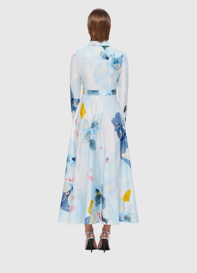 Women LEO LIN Zara Shirt Midi Dress 8211 Tranquility Print Dresses and Jumpsuits