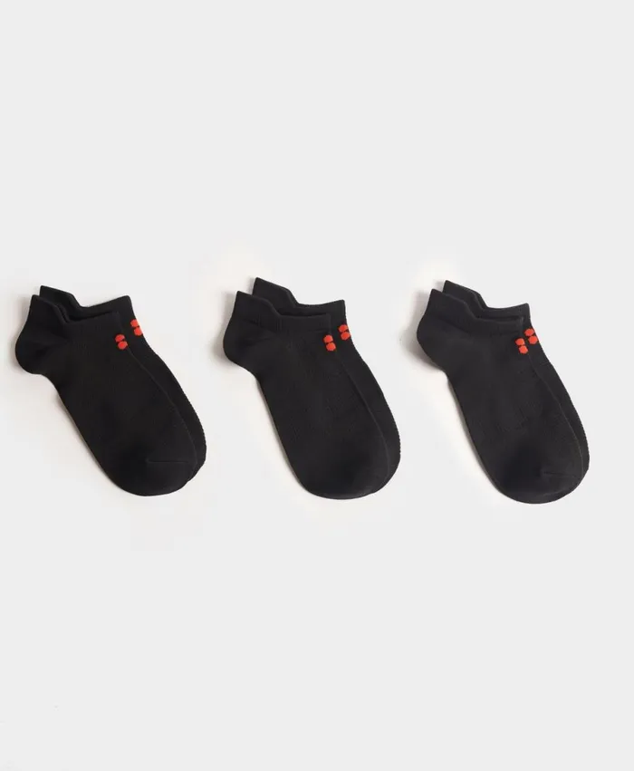 Women Lightweight Trainer Socks 3 Pack Black B Sweaty Betty Socks