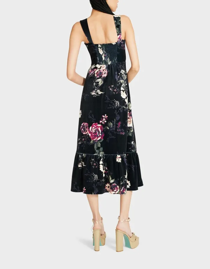Women LISBETH MAXI DRESS BLACK MULTI Betsey Johnson