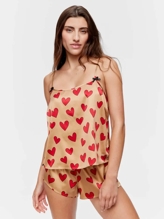 Women Love You Satin Cami Multi Peter Alexander Tops