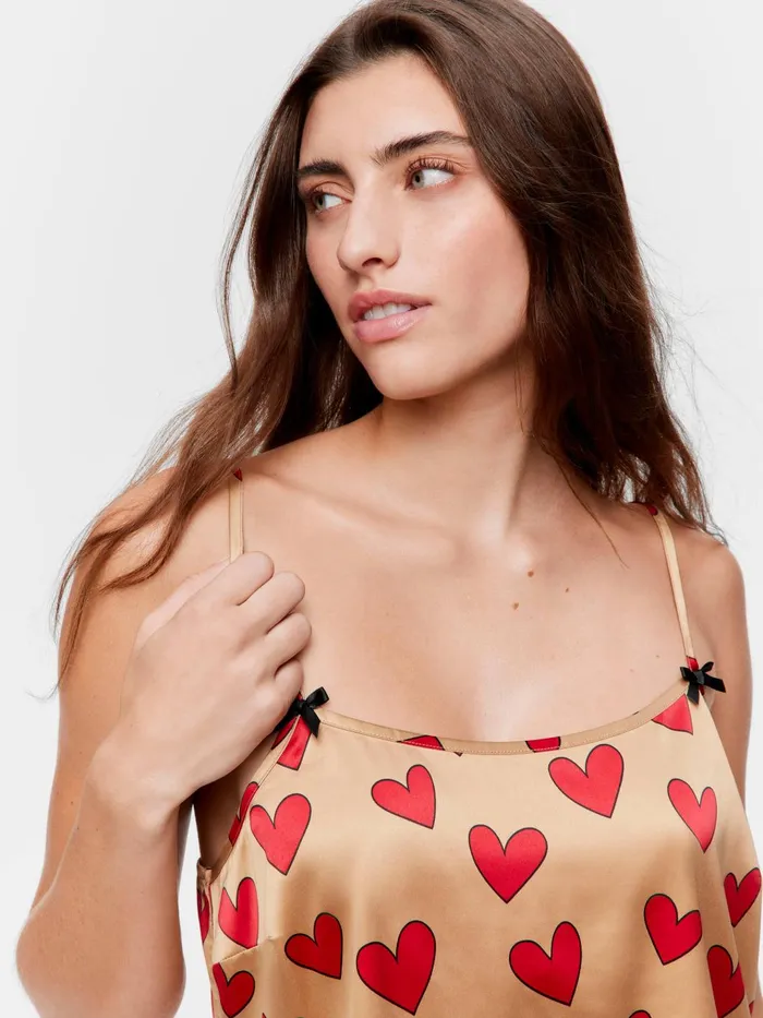 Women Love You Satin Cami Multi Peter Alexander Tops