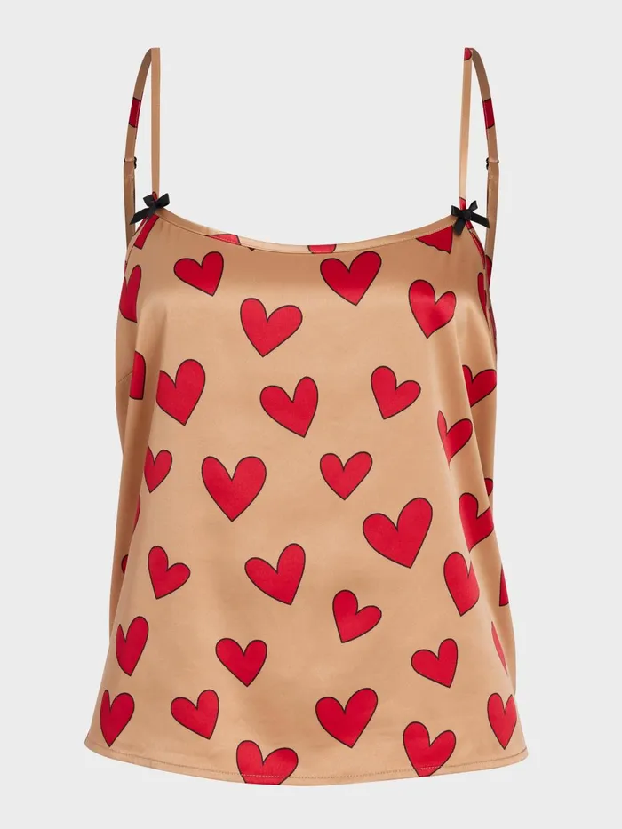 Women Love You Satin Cami Multi Peter Alexander Tops