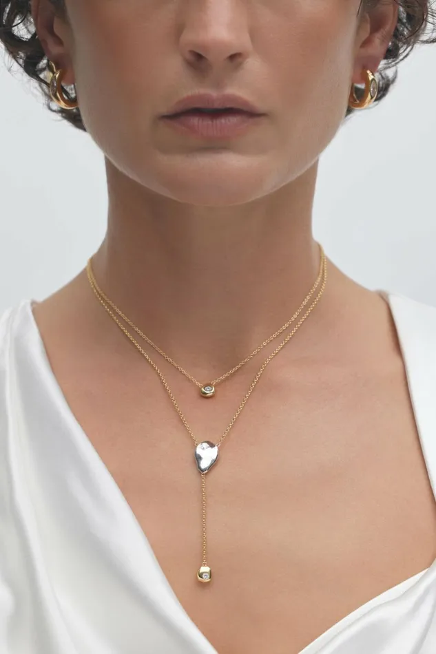 Women LUCIA CAST DRIP NECKLACE Gold Acler Jewellery