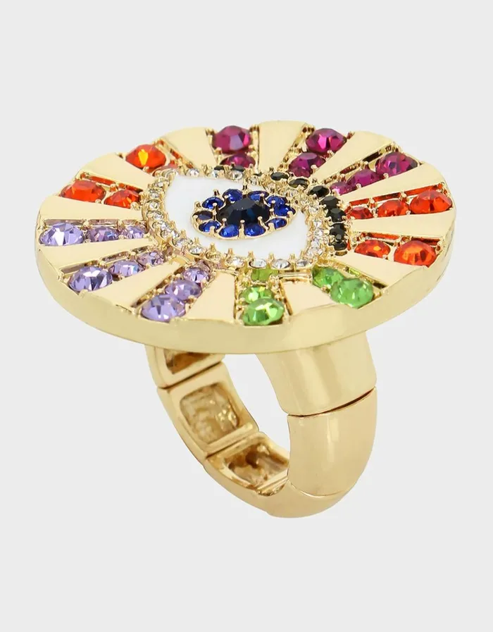 Women LUCKING OUT EYE RING MULTI Betsey Johnson Women LUCKING OUT EYE RING MULTI Betsey Johnson