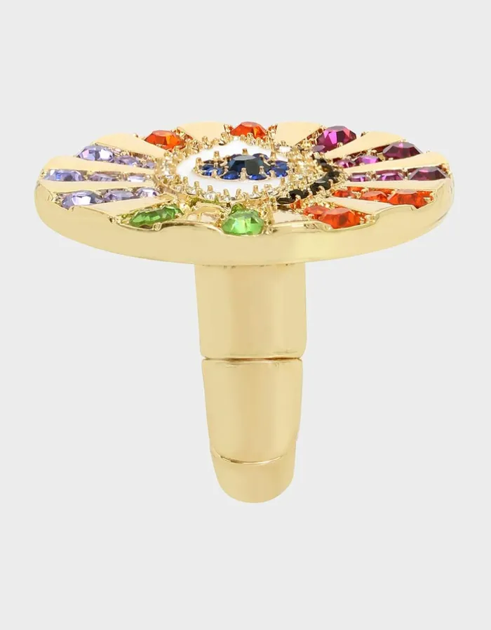 Women LUCKING OUT EYE RING MULTI Betsey Johnson Women LUCKING OUT EYE RING MULTI Betsey Johnson