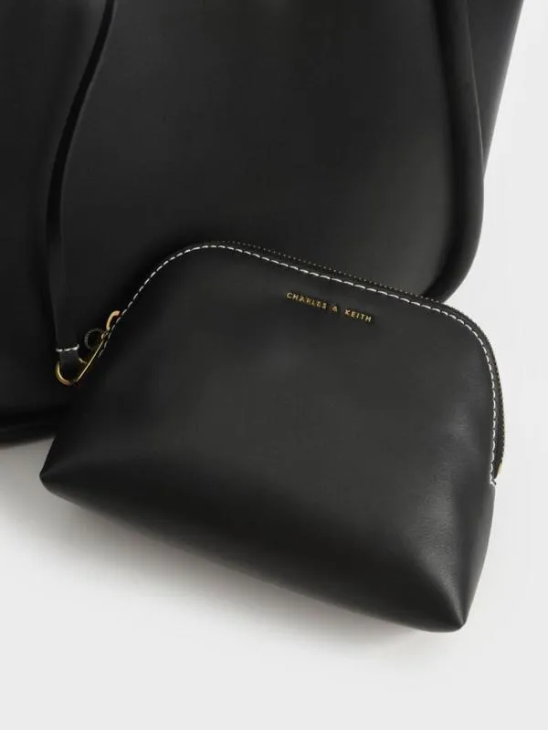 Women Lyla Tubular Slouchy Tote Bag 8211 Black CHARLES and KEITH Slouchy Bags