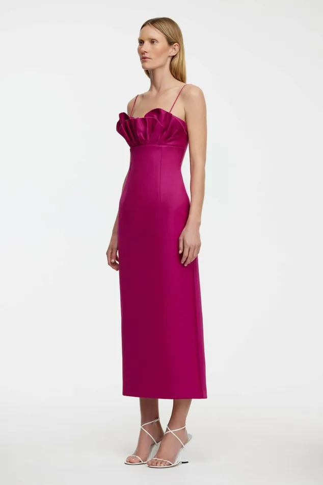 Women MAHINA MIDI DRESS Plum Acler Sale