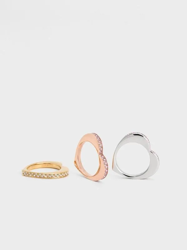 Women Malorie Crystal Heart Ring 8211 Gold CHARLES and KEITH Rings Women Malorie Crystal Heart Ring 8211 Gold CHARLES and KEITH Rings