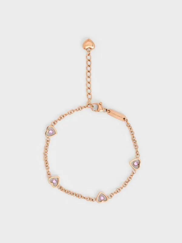 Women Malorie Heart Crystal Bracelet 8211 Rose Gold CHARLES and KEITH Bracelets Women Malorie Heart Crystal Bracelet 8211 Rose Gold CHARLES and KEITH Bracelets