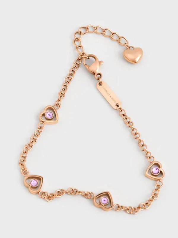 Women Malorie Heart Crystal Bracelet 8211 Rose Gold CHARLES and KEITH Bracelets Women Malorie Heart Crystal Bracelet 8211 Rose Gold CHARLES and KEITH Bracelets