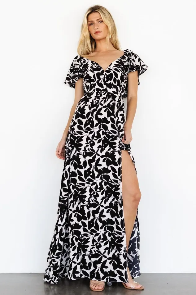Women Maxi Dresses Baltic Born Adira Maxi Dress Black Floral Women Maxi Dresses Baltic Born Adira Maxi Dress Black Floral