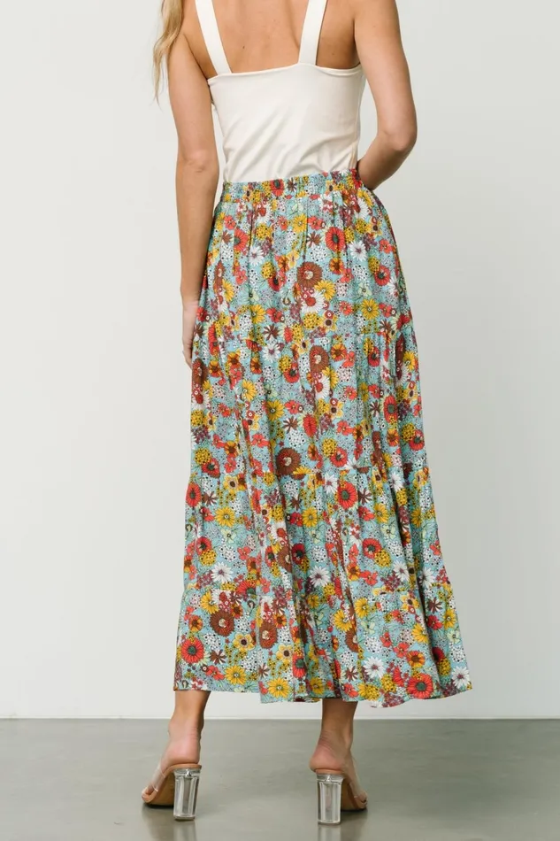 Women Maxi Dresses Baltic Born Reilly Maxi Skirt Teal Flower Print Women Maxi Dresses Baltic Born Reilly Maxi Skirt Teal Flower Print