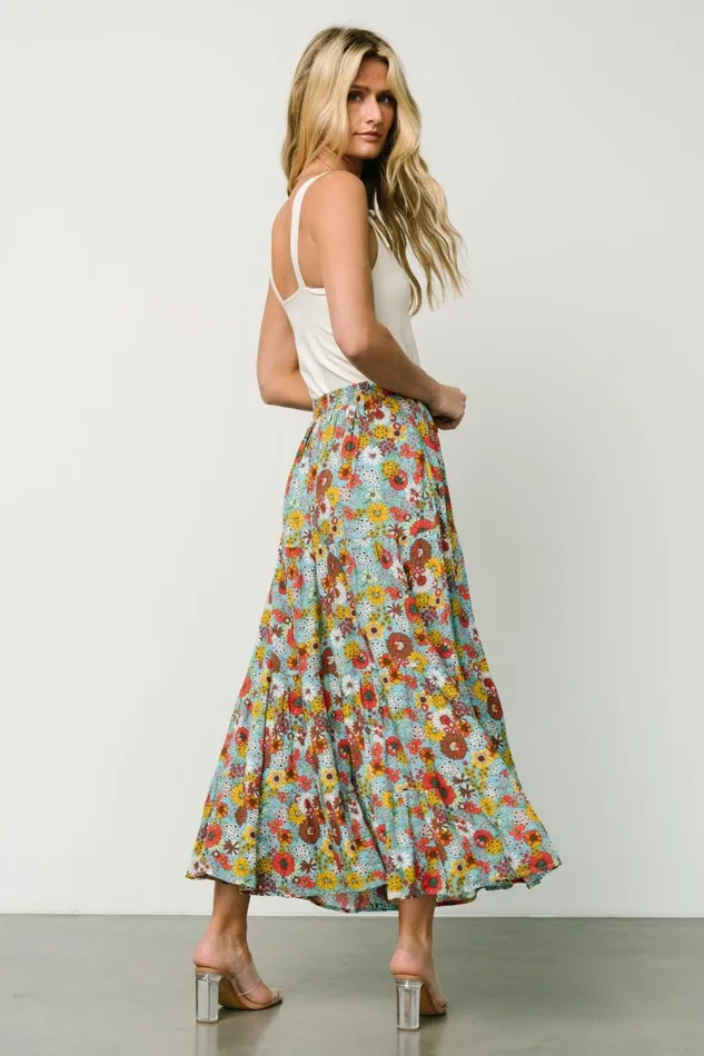 Women Maxi Dresses Baltic Born Reilly Maxi Skirt Teal Flower Print Women Maxi Dresses Baltic Born Reilly Maxi Skirt Teal Flower Print
