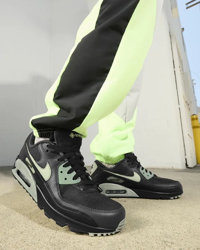 WomenMen Nike All Shoes Air Max 90 GORETEX Blackanthracitemica Greenhoneydew
