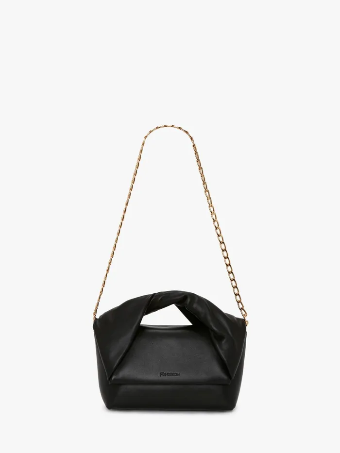WomenMen Twister Bag JW Anderson MEDIUM TWISTER 8211 LEATHER TOP HANDLE BAG Black WomenMen Twister Bag JW Anderson MEDIUM TWISTER 8211 LEATHER TOP HANDLE BAG Black