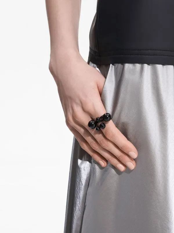 Women Metallic Sphere Sculptural Ring 8211 Black CHARLES and KEITH Rings Women Metallic Sphere Sculptural Ring 8211 Black CHARLES and KEITH Rings