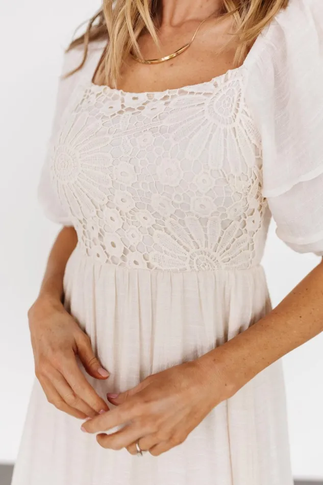 Women Midi Dresses Baltic Born Archer Boho Dress Beige Women Midi Dresses Baltic Born Archer Boho Dress Beige