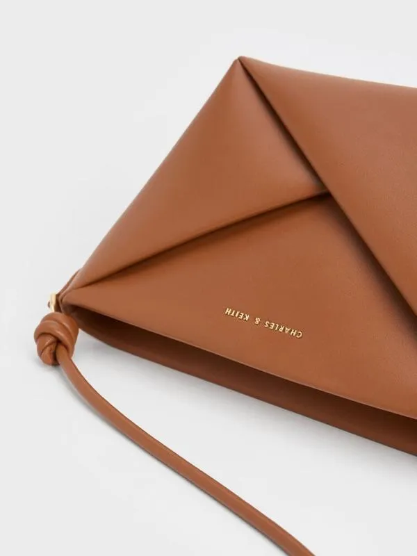 Women Midori Geometric Crossbody Bag 8211 Tan CHARLES and KEITH Crossbody Bags