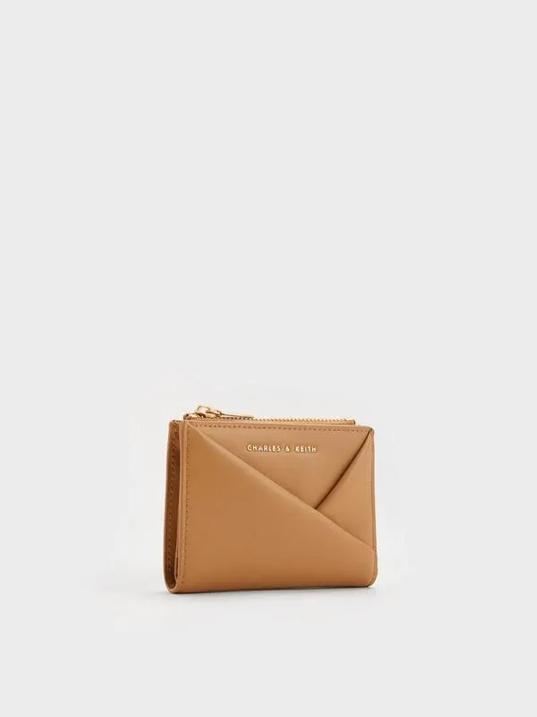 Women Midori Geometric TopZip Wallet 8211 Camel CHARLES and KEITH Small Wallets
