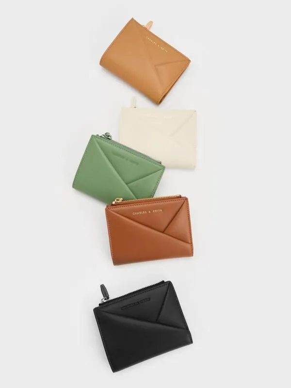 Women Midori Geometric TopZip Wallet 8211 Camel CHARLES and KEITH Small Wallets