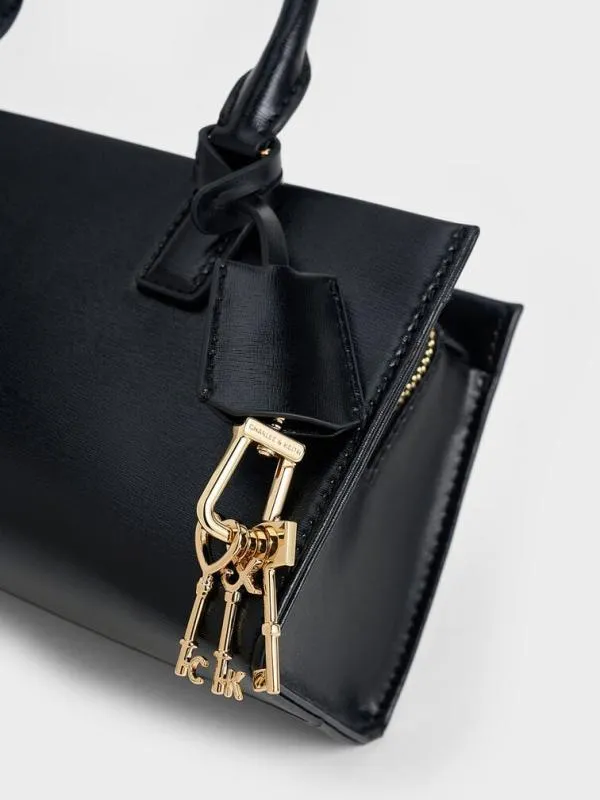 Women Mini Kerry Tote Bag 8211 Black CHARLES and KEITH Tote Bags