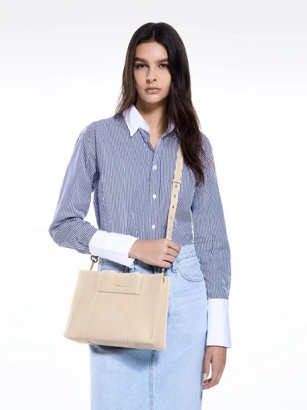 Women Mini Shalia Tote Bag 8211 Beige CHARLES and KEITH Tote Bags