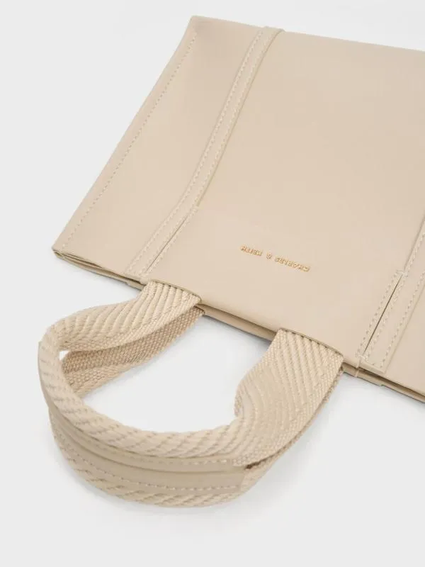 Women Mini Shalia Tote Bag 8211 Beige CHARLES and KEITH Tote Bags