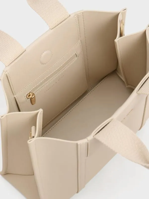 Women Mini Shalia Tote Bag 8211 Beige CHARLES and KEITH Tote Bags