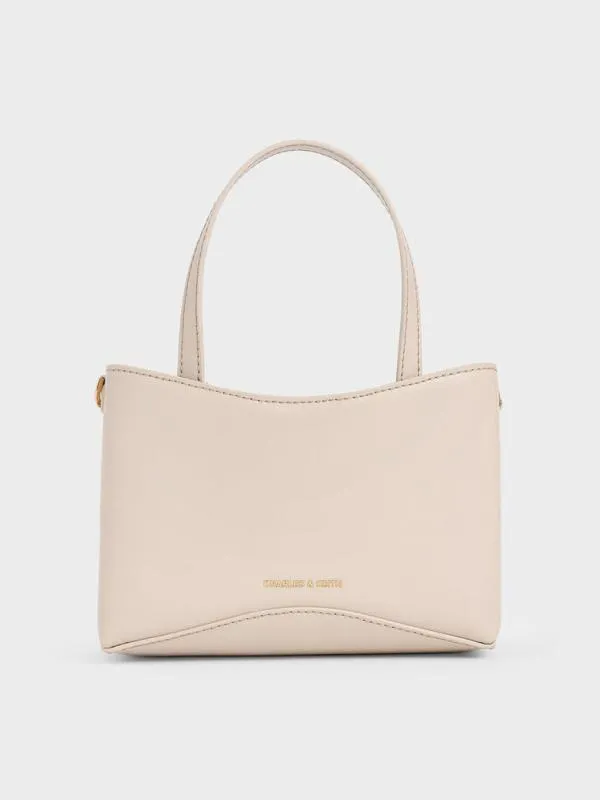 Women Mini Sybill Tote Bag 8211 Oat CHARLES and KEITH Tote Bags