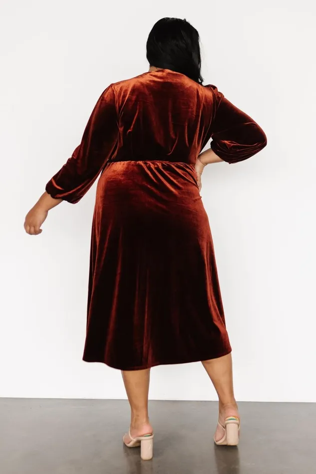 Women Mother Of The Bride Baltic Born Beckinsale Velvet Wrap Dress Cinnamon Women Mother Of The Bride Baltic Born Beckinsale Velvet Wrap Dress Cinnamon